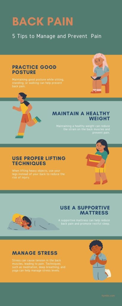 Free Infographic - 5 Tips to Manage and Prevent Back Pain